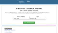 Détails : Altersrechner - Alter berechnen
