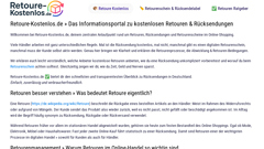 Détails : Retoure-Kostenlos.de - Retourenschein