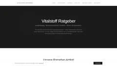 Détails : Vitalstoff Kapseln Ratgeber 