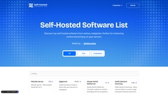 Self-Hosted Software List 
